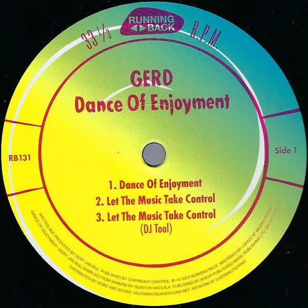 Gerd — Dance Of Enjoyment (12")