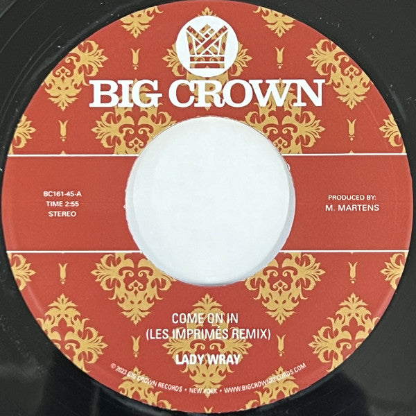 Lady Wray / Les Imprimés / Surprise Chef — Come On In (7")