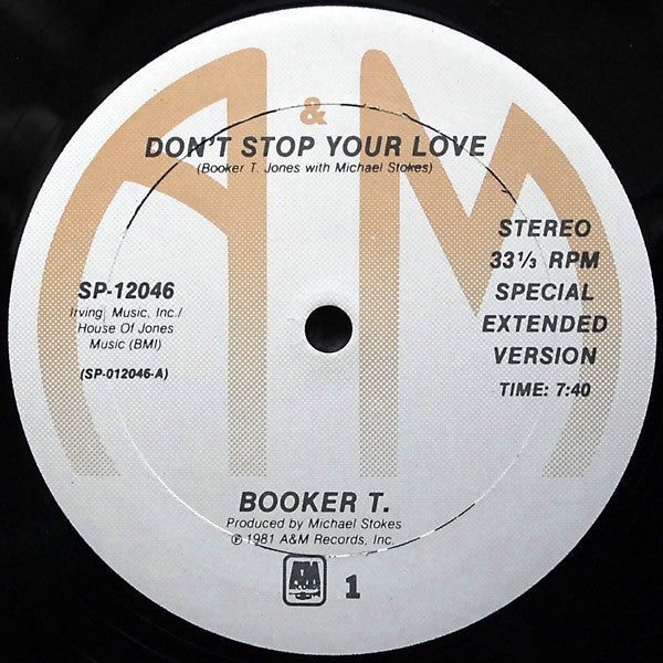 Booker T. — Don't Stop Your Love 12"