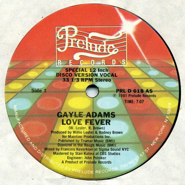 Gayle Adams — Love Fever 12"
